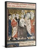 King Clovis I's Baptism by Saint Remigius, Bishop of Reims-null-Framed Art Print