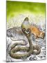 King Cobra Meets His Match, from 'Nature's Kingdom'-Susan Cartwright-Mounted Giclee Print