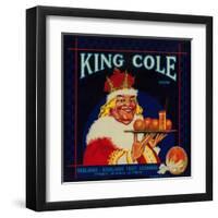 King Cole Orange Label - Redlands, CA-Lantern Press-Framed Art Print