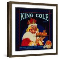 King Cole Orange Label - Redlands, CA-Lantern Press-Framed Art Print
