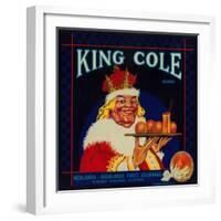 King Cole Orange Label - Redlands, CA-Lantern Press-Framed Art Print