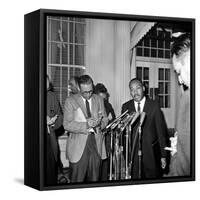 King Conference with President-Associated Press-Framed Stretched Canvas