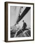 King Constantine Ii of Greece Sailing in His Boat-null-Framed Photographic Print