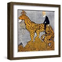 King Constantine of Greece as a Leopard Ridden by Venizelos-null-Framed Art Print