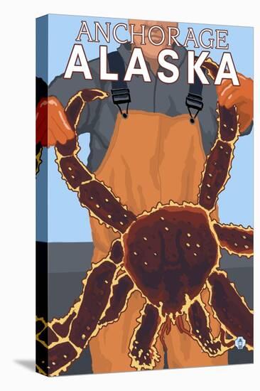 King Crab Fisherman, Anchorage, Alaska-Lantern Press-Stretched Canvas