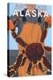 King Crab Fisherman, Anchorage, Alaska-Lantern Press-Stretched Canvas