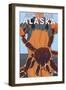 King Crab Fisherman, Anchorage, Alaska-Lantern Press-Framed Art Print