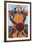 King Crab Fisherman, Anchorage, Alaska-Lantern Press-Framed Art Print