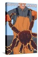 King Crab Fisherman, Dutch Harbor, Alaska-Lantern Press-Stretched Canvas