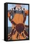 King Crab Fisherman, Fairbanks, Alaska-Lantern Press-Framed Stretched Canvas