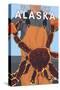 King Crab Fisherman, Fairbanks, Alaska-Lantern Press-Stretched Canvas