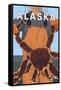 King Crab Fisherman, Juneau, Alaska-Lantern Press-Framed Stretched Canvas