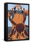 King Crab Fisherman, Juneau, Alaska-Lantern Press-Framed Stretched Canvas