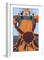 King Crab Fisherman, Juneau, Alaska-Lantern Press-Framed Art Print