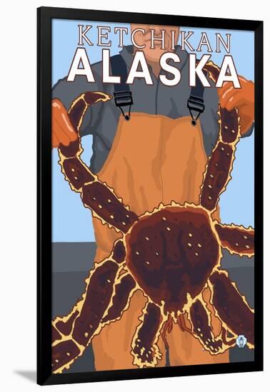 King Crab Fisherman, Ketchikan, Alaska-Lantern Press-Framed Art Print