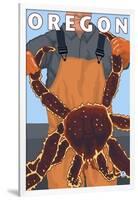 King Crab Fisherman, Oregon-Lantern Press-Framed Art Print