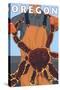 King Crab Fisherman, Oregon-Lantern Press-Stretched Canvas