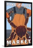 King Crab Fisherman, Pike Place Market, Seattle-Lantern Press-Framed Art Print