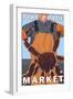 King Crab Fisherman, Pike Place Market, Seattle-Lantern Press-Framed Art Print