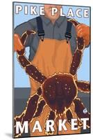 King Crab Fisherman, Pike Place Market, Seattle-Lantern Press-Mounted Art Print