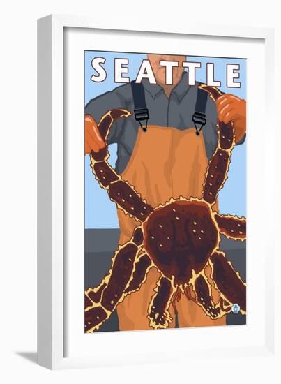 King Crab Fisherman, Seattle, Washington-Lantern Press-Framed Art Print