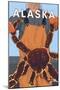 King Crab Fisherman, Sitka, Alaska-Lantern Press-Mounted Art Print