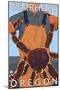 King Crab - Gearhart, Oregon-Lantern Press-Mounted Art Print