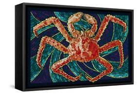 King Crab - Mosaic-Lantern Press-Framed Stretched Canvas