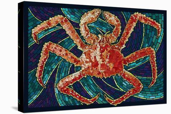 King Crab - Mosaic-Lantern Press-Stretched Canvas