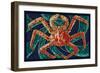 King Crab - Mosaic-Lantern Press-Framed Art Print