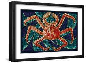 King Crab - Mosaic-Lantern Press-Framed Art Print