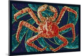 King Crab - Mosaic-Lantern Press-Mounted Art Print