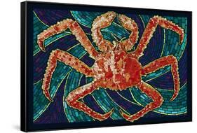 King Crab - Mosaic-Lantern Press-Framed Stretched Canvas