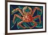 King Crab - Mosaic-Lantern Press-Framed Art Print