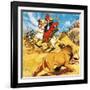 King Darius of Persia Hunting Lions-Mcbride-Framed Giclee Print