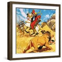 King Darius of Persia Hunting Lions-Mcbride-Framed Giclee Print