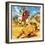 King Darius of Persia Hunting Lions-Mcbride-Framed Giclee Print