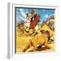 King Darius of Persia Hunting Lions-Mcbride-Framed Giclee Print