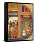 King Dasaratha Conversing with the Family Priest About Rama's Regency Inside the Palace-null-Framed Stretched Canvas