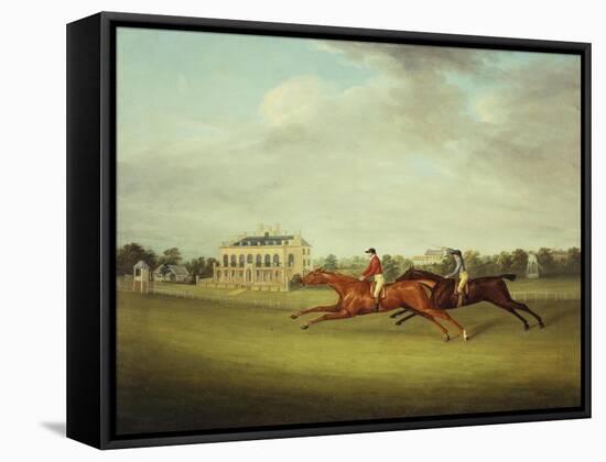 King David' Beating 'surveyor' for the Coronation Cup at Newcastle on July 5, 1815-John Nost Sartorius-Framed Stretched Canvas