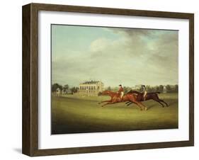 King David' Beating 'surveyor' for the Coronation Cup at Newcastle on July 5, 1815-John Nost Sartorius-Framed Giclee Print