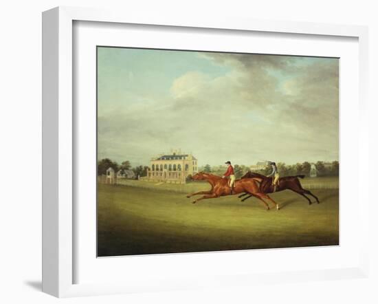 King David' Beating 'surveyor' for the Coronation Cup at Newcastle on July 5, 1815-John Nost Sartorius-Framed Giclee Print