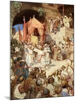 King David bringing the ark into Jerusalem - Bible-William Brassey Hole-Mounted Premium Giclee Print