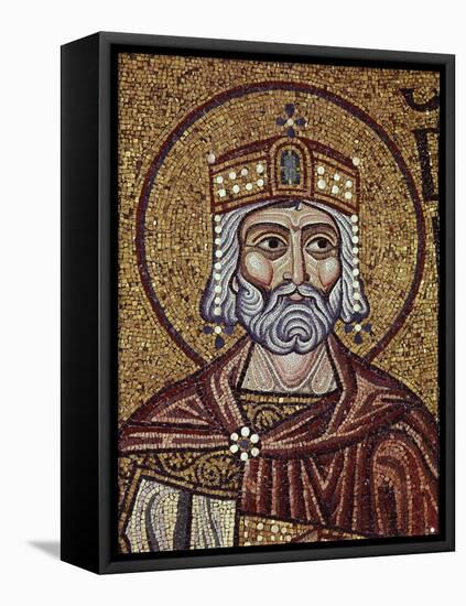 King David (Detail of Interior Mosaics in the St. Mark's Basilic), 12th Century-null-Framed Stretched Canvas