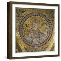 King David (Detail of Interior Mosaics in the St. Mark's Basilic), 13th Century-null-Framed Giclee Print