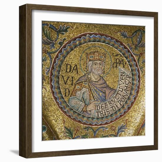 King David (Detail of Interior Mosaics in the St. Mark's Basilic), 13th Century-null-Framed Giclee Print