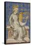 King David from the Bible Historiale, c.1360-70-French School-Framed Stretched Canvas