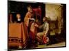 King David Handing the Letter to Uriah, 1611 (Paint on Panel)-Pieter Lastman-Mounted Giclee Print