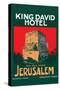 King David Hotel Luggage Label-null-Stretched Canvas