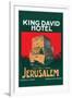 King David Hotel Luggage Label-null-Framed Art Print